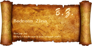 Bedross Zina névjegykártya